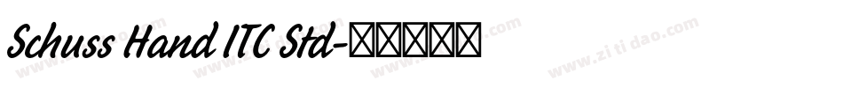 Schuss Hand ITC Std字体转换